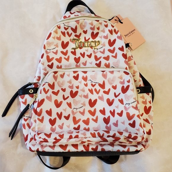 Juicy Couture Handbags - Juicy Couture white hearts backpack